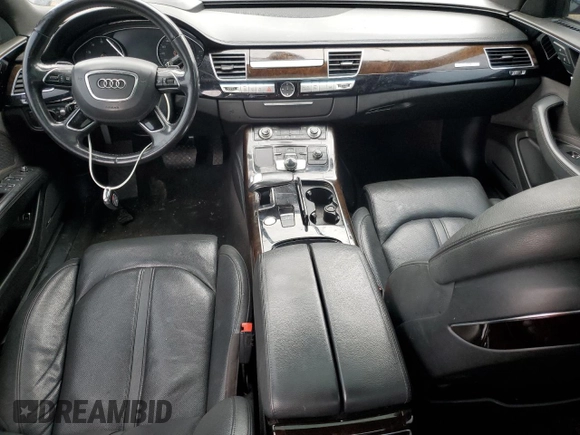 2015 Audi A8 4.0T with VIN WAU32AFD6FN037523, listed as a Copart auction lot 59757555 with 146,463 mi miles and Clean title. Bid and sale history available at DreamBid. Image 8.