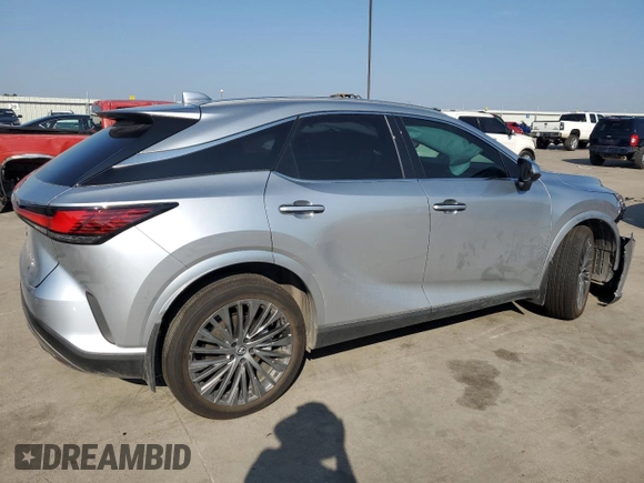 2023 Lexus RX with VIN 2T2BBMCA6PC016763, listed as a Copart auction lot 61990174 with 5,247 mi miles and Salvage Title. Bid and sale history available at carsss.com. Image 3.