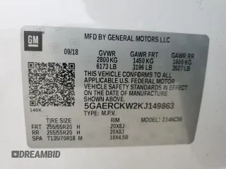 2019 Buick Enclave Premium with VIN 5GAERCKW2KJ149863, listed as a Copart auction lot 42109235 with Not Provided miles and Salvage Title. Bid and sale history available at carsss.com. Image 13.