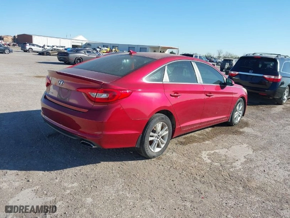 2015 Hyundai Sonata 2.4L SE with VIN 5NPE24AF3FH233750, listed as a IAAI auction lot 41875140 with 140,594 mi miles. Bid and sale history available at carsss.com. Image 4.