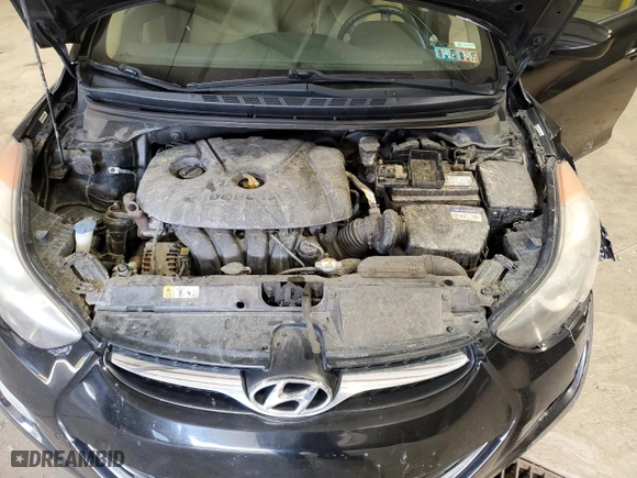 2013 Hyundai Elantra GLS PZEV with VIN KMHDH4AE9DU628757, listed as a Copart auction lot 47499785 with 102,771 mi miles and Salvage Title. Bid and sale history available at carsss.com. Image 12.