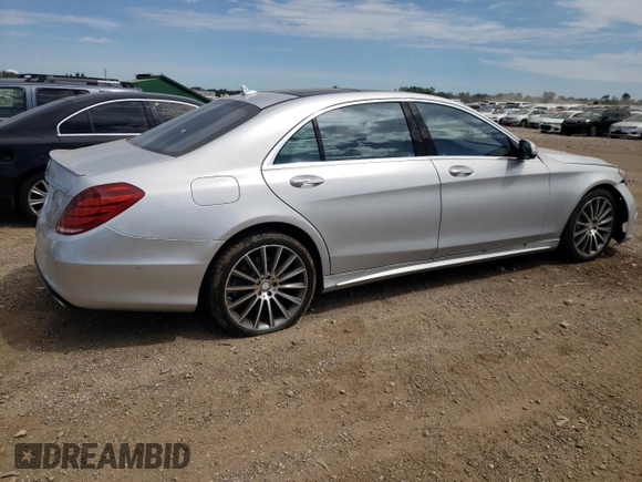 2016 Mercedes-Benz S 550 with VIN WDDUG8CB7GA238236, listed as a Copart auction lot 66587394 with 98,325 mi miles and Salvage Title. Bid and sale history available at carsss.com. Image 3.