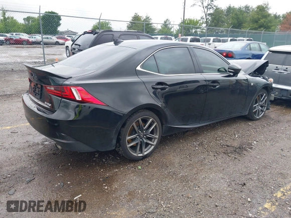 2014 Lexus IS 350 with VIN JTHCE1D21E5001490, listed as a IAAI auction lot 42373373 with 168,005 mi miles and . Bid and sale history available at DreamBid. Image 4.