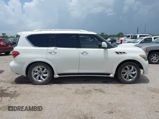 2012 Infiniti QX56 8-passenger with VIN JN8AZ2ND4C9716728, listed as a IAAI auction lot 42501339 with 216,302 mi miles and . Bid and sale history available at DreamBid. Image 13.