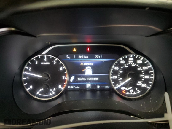 2017 Nissan Maxima SL with VIN 1N4AA6AP5HC437377, listed as a Copart auction lot 60125275 with 73,377 mi miles and Salvage title. Bid and sale history available at DreamBid. Image 9.