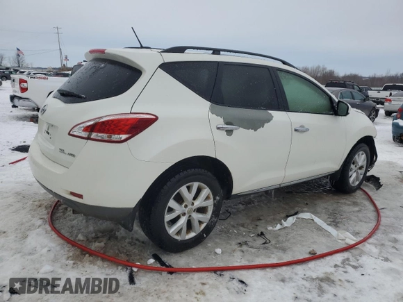 2013 Nissan Murano SV with VIN JN8AZ1MW0DW320585, listed as a Copart auction lot 45122655 with 167,494 mi miles and Clean Title. Bid and sale history available at carsss.com. Image 3.