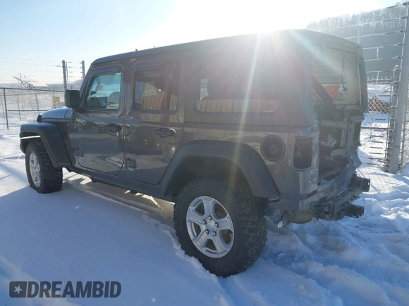 2022 Jeep Wrangler Unlimited Sport with VIN 1C4HJXDG5NW157317, listed as a IAAI auction lot 41374590 with 67,632 mi miles and . Bid and sale history available at DreamBid. Image 3.
