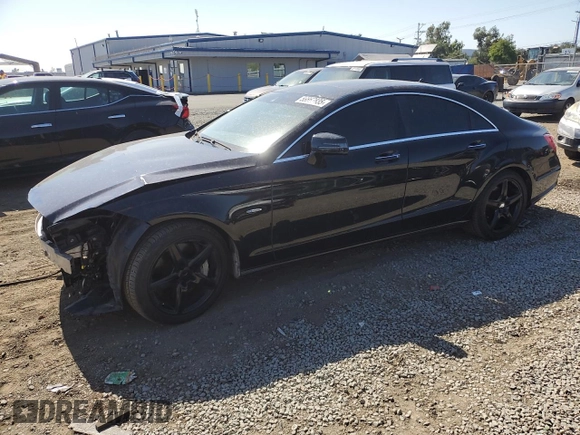 2012 Mercedes-Benz CLS 550 with VIN WDDLJ7DB3CA009455, listed as a Copart auction lot 58867835 with 122,400 mi miles and Clean title. Bid and sale history available at DreamBid. Image 1.