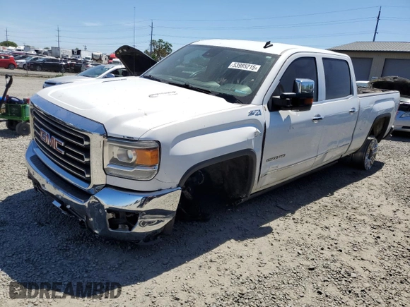 2015 GMC Sierra 2500HD SLT with VIN 1GT12ZE83FF121256, listed as a Copart auction lot 53985215 with 241,326 mi miles and Salvage title. Bid and sale history available at DreamBid. Image 1.