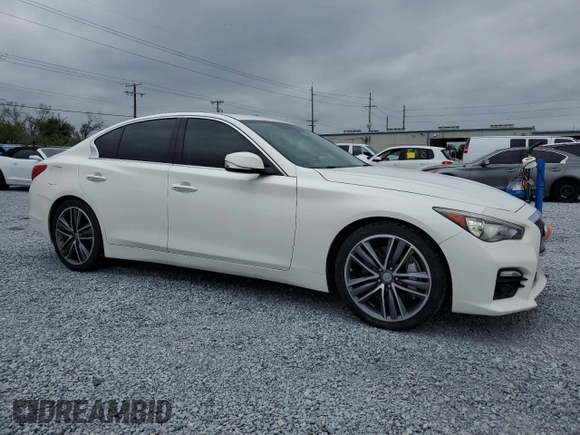 2014 Infiniti Q50 Hybrid Sport with VIN JN1AV7AP0EM692306, listed as a Copart auction lot 88644575 with 83,444 mi miles and Clean Title. Bid and sale history available at DreamBid. Image 4.