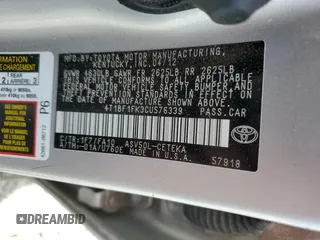 2012 Toyota Camry L with VIN 4T1BF1FK3CU576339, listed as a Copart auction lot 49544875 with 170,705 mi miles and Salvage Title. Bid and sale history available at carsss.com. Image 13.