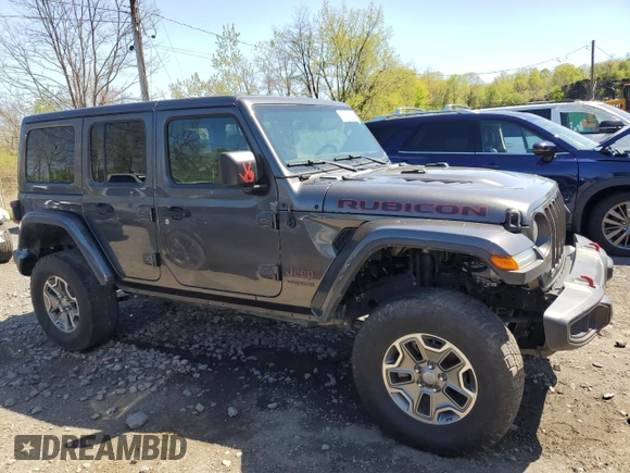 2020 Jeep Wrangler Unlimited Rubicon z VIN 1C4HJXFN3LW342670, wystawiony jako Copart lot #55022415 z przebiegiem 19 569 mil mil oraz Szkoda całkowita • Salvage title. Historia ofert i sprzedaży dostępna na DreamBid. Obrazek 4.