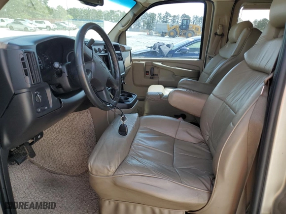 2004 Chevrolet Express Passenger with VIN 1GBFG15TX41155433, listed as a Copart auction lot 48826455 with 327,969 mi miles and Salvage Title. Bid and sale history available at carsss.com. Image 7.