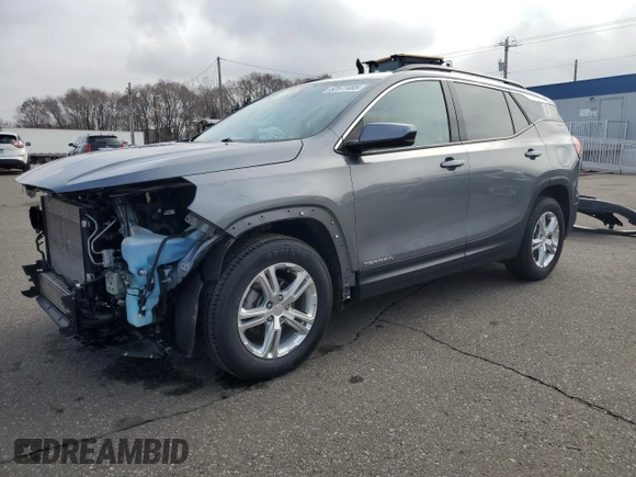 2018 GMC Terrain SLE with VIN 3GKALMEV9JL218342, listed as a Copart auction lot 52577485 with 74,361 mi miles and Salvage Title. Bid and sale history available at carsss.com. Image 1.