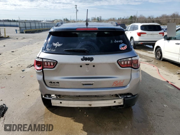 2019 Jeep Compass Latitude with VIN 3C4NJDBB2KT621111, listed as a Copart auction lot 50031545 with 117,379 mi miles and Salvage Title. Bid and sale history available at DreamBid. Image 6.