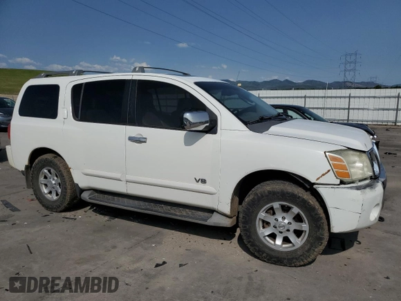 2006 Nissan Armada LE with VIN 5N1AA08B76N709202, listed as a Copart auction lot 59163645 with 214,784 mi miles and Clean title. Bid and sale history available at DreamBid. Image 4.