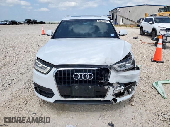 2015 Audi Q3 Premium Plus with VIN WA1BFCFS0FR006607, listed as a Copart auction lot 59533385 with 103,736 mi miles and Salvage title. Bid and sale history available at DreamBid. Image 5.