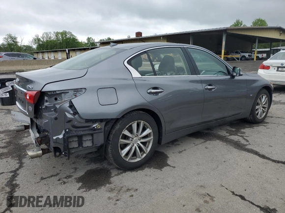 2015 Infiniti Q50 Premium with VIN JN1BV7AR6FM419944, listed as a Copart auction lot 55504355 with 101,886 mi miles and Salvage Title. Bid and sale history available at DreamBid. Image 3.