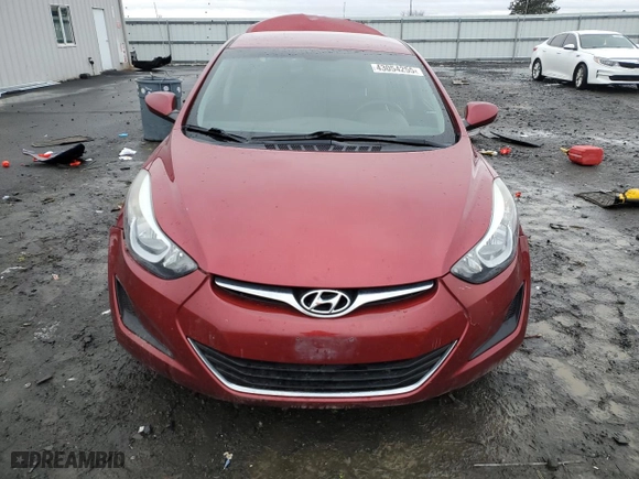 2014 Hyundai Elantra Limited with VIN 5NPDH4AE0EH528109, listed as a Copart auction lot 43054255 with 128,305 mi miles and Salvage Title. Bid and sale history available at carsss.com. Image 5.