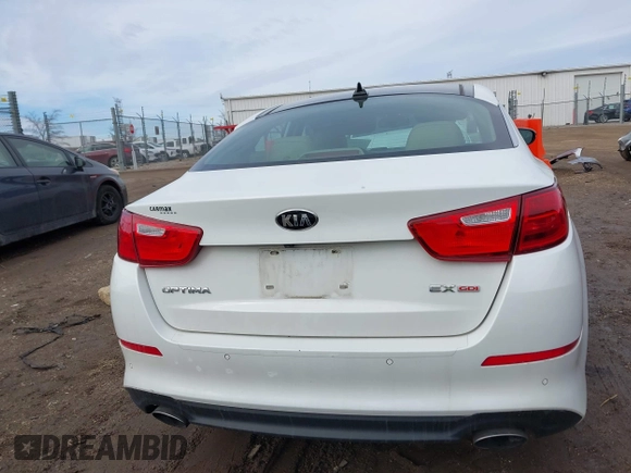 2015 Kia Optima EX with VIN 5XXGN4A73FG438313, listed as a IAAI auction lot 41699954 with 76,584 mi miles. Bid and sale history available at carsss.com. Image 15.