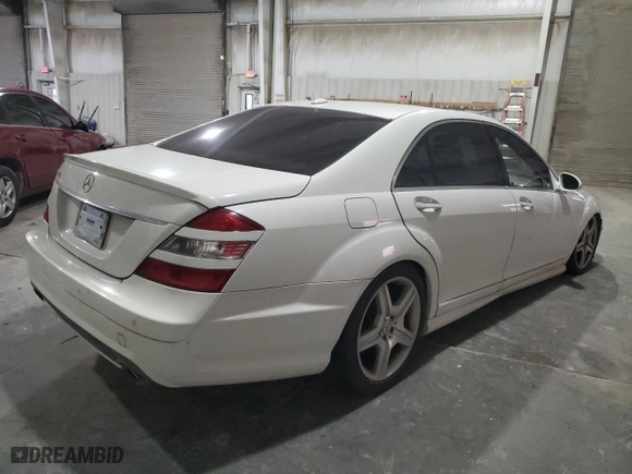 2007 Mercedes-Benz S-Class 5.5L V8 with VIN WDDNG71X47A093122, listed as a Copart auction lot 81294524 with 0 mi miles and Clean Title. Bid and sale history available at carsss.com. Image 3.