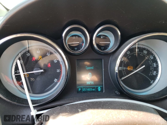 2015 Buick Verano Group with VIN 1G4PS5SK5F4172445, listed as a Copart auction lot 52324615 with 51,469 mi miles and Salvage title. Bid and sale history available at DreamBid. Image 9.