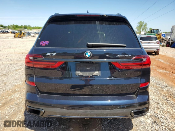 2022 BMW X7 xDrive40i z VIN 5UXCW2C02N9N07423, wystawiony jako Copart lot #51955365 z przebiegiem 60 268 mil mil oraz Szkoda całkowita • Salvage title. Historia ofert i sprzedaży dostępna na DreamBid. Obrazek 6.