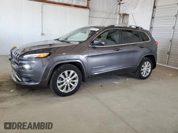 2018 Jeep Cherokee Overland with VIN 1C4PJMJXXJD594749, listed as a Copart auction lot 56049145 with 178,471 mi miles and Salvage title. Bid and sale history available at DreamBid. Image 1.