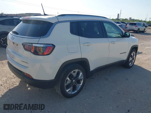 2020 Jeep Compass Limited with VIN 3C4NJCCB1LT123329, listed as a IAAI auction lot 42090488 with 117,187 mi miles and . Bid and sale history available at DreamBid. Image 4.