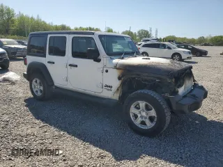 2021 Jeep Wrangler Unlimited Sport with VIN 1C4HJXKN0MW658440, listed as a Copart auction lot 52641025 with Not provided miles and Salvage title. Bid and sale history available at DreamBid. Image 4.