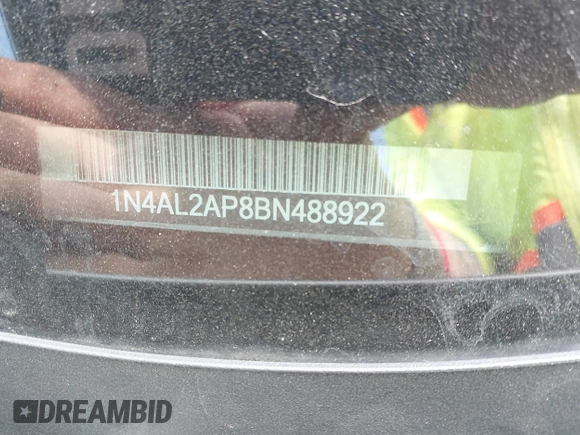 2011 Nissan Altima S with VIN 1N4AL2AP8BN488922, listed as a IAAI auction lot 42037880 with 253,998 mi miles and . Bid and sale history available at carsss.com. Image 9.
