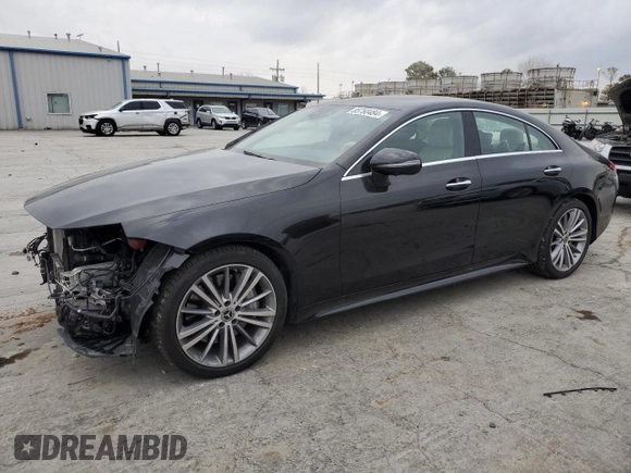 2019 Mercedes-Benz CLS with VIN WDD2J5KB2KA038835, listed as a Copart auction lot 85760484 with 33,811 mi miles and Salvage Title. Bid and sale history available at carsss.com. Image 1.