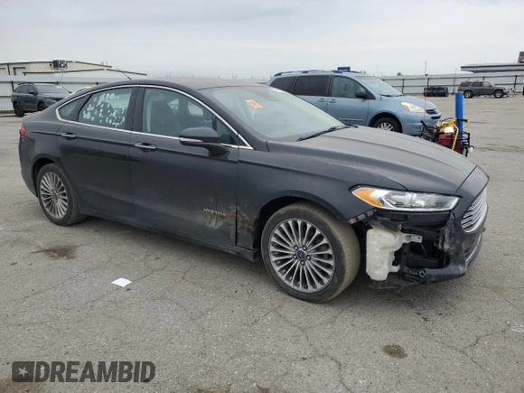 2014 Ford Fusion Titanium Hybrid with VIN 3FA6P0RU3ER219947, listed as a Copart auction lot 53566235 with 186,846 mi miles and Salvage Title. Bid and sale history available at carsss.com. Image 4.