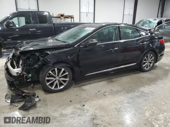 2016 Hyundai Azera with VIN KMHFG4JG8GA555447, listed as a Copart auction lot 45010475 with 96,531 mi miles and Salvage title. Bid and sale history available at DreamBid. Image 1.