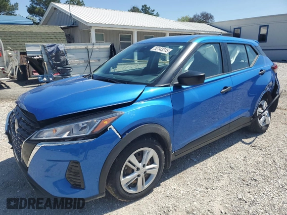 2022 Nissan Kicks S with VIN 3N1CP5BVXNL495027, listed as a Copart auction lot 52143215 with 50,425 mi miles and Salvage Title. Bid and sale history available at DreamBid. Image 1.