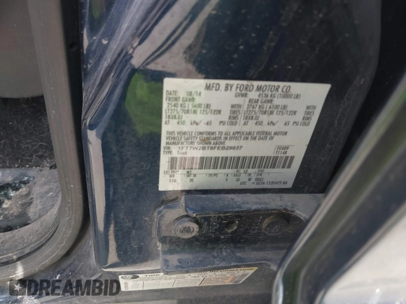 2015 Ford F-250 Lariat z VIN 1FT7W2BT6FEB29937, wystawiony jako IAAI lot #41349166 z przebiegiem 125 518 mil mil oraz . Historia ofert i sprzedaży dostępna na DreamBid. Obrazek 9.
