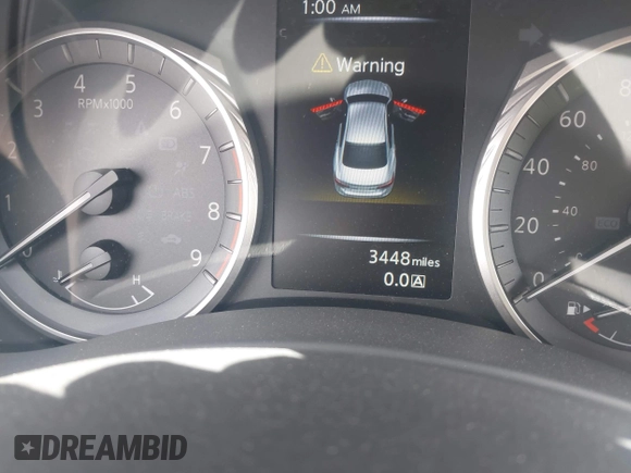 2024 Infiniti Q50 Sensory with VIN JN1EV7CP2RM601184, listed as a IAAI auction lot 41905917 with 3,448 mi miles and . Bid and sale history available at DreamBid. Image 7.