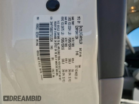 2007 Chrysler PT Cruiser Touring with VIN 3A4FY58B37T521534, listed as a Copart auction lot 81149064 with 126,900 mi miles and Salvage Title. Bid and sale history available at DreamBid. Image 12.