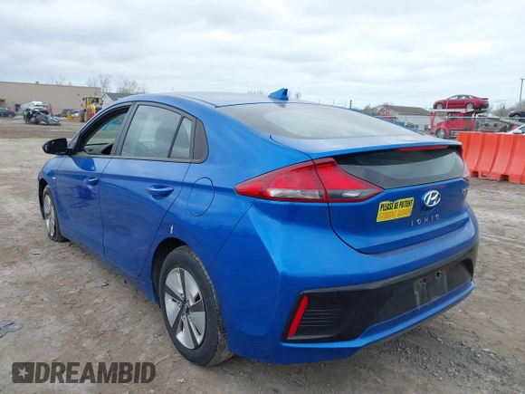 2017 Hyundai Ioniq Blue with VIN KMHC65LC7HU024102, listed as a IAAI auction lot 42057067 with 126,313 mi miles and . Bid and sale history available at DreamBid. Image 3.