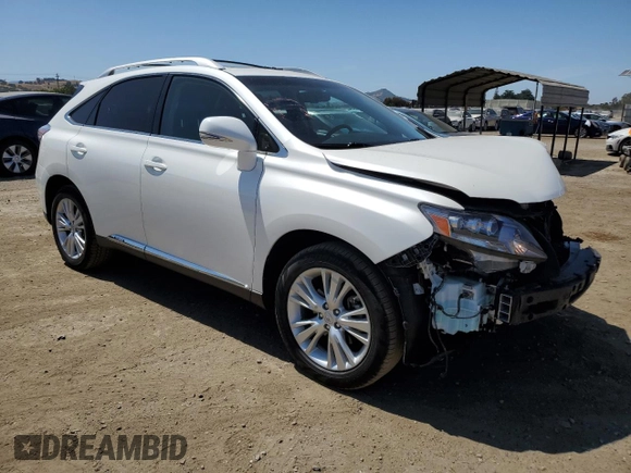 2012 Lexus RX 450h with VIN JTJBC1BA8C2430361, listed as a Copart auction lot 57565095 with 261,038 mi miles and Salvage title. Bid and sale history available at DreamBid. Image 4.