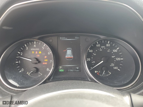 2017 Nissan Rogue SV with VIN KNMAT2MV7HP503248, listed as a Copart auction lot 52195695 with 119,611 mi miles and Salvage Title. Bid and sale history available at carsss.com. Image 9.