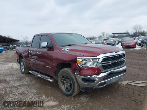2022 Ram 1500 Big Horn with VIN 1C6RRFBG4NN263670, listed as a IAAI auction lot 41598066 with 49,999 mi miles and . Bid and sale history available at DreamBid. Image 1.