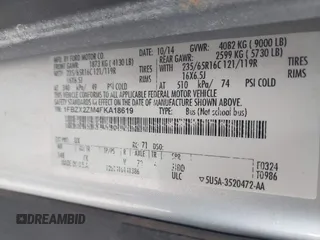 2015 Ford Transit XL with VIN 1FBZX2ZM4FKA18619, listed as a IAAI auction lot 41817891 with 196,588 mi miles and . Bid and sale history available at DreamBid. Image 9.