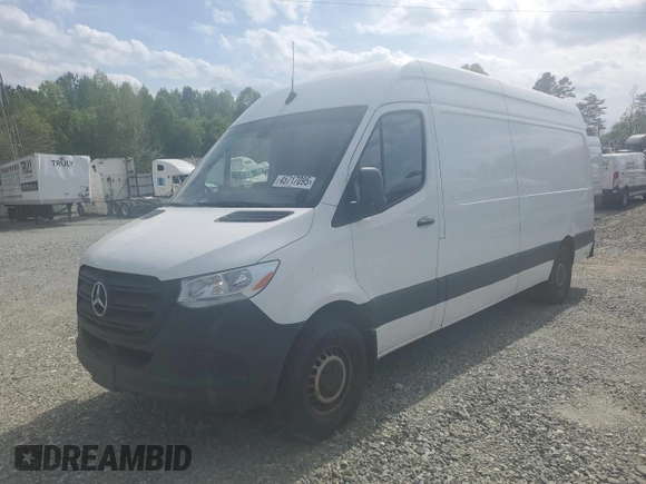 2022 Mercedes-Benz Sprinter Cargo with VIN W1Y40CHY1NT113681, listed as a Copart auction lot 53908755 with 64,231 mi miles and Salvage Title. Bid and sale history available at carsss.com. Image 1.