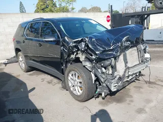 2018 Chevrolet Traverse LT Cloth z VIN 1GNERGKW6JJ182618, wystawiony jako IAAI lot #41676858 z przebiegiem 116 780 mil mil oraz . Historia ofert i sprzedaży dostępna na DreamBid. Obrazek 1.
