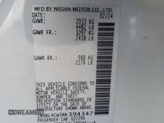 2024 Nissan Altima 2.5 SR with VIN 1N4BL4CW3RN394347, listed as a Copart auction lot 44766535 with 16,337 mi miles and Salvage Title. Bid and sale history available at carsss.com. Image 12.