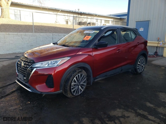2021 Nissan Kicks SV with VIN 3N1CP5CV2ML517616, listed as a Copart auction lot 47126555 with 73,800 mi miles and Salvage Title. Bid and sale history available at carsss.com. Image 1.