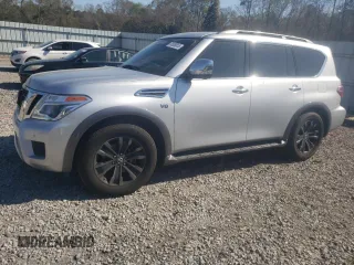 2018 Nissan Armada Platinum with VIN JN8AY2NE8J9730351, listed as a Copart auction lot 50538815 with 114,841 mi miles and Salvage Title. Bid and sale history available at carsss.com. Image 1.