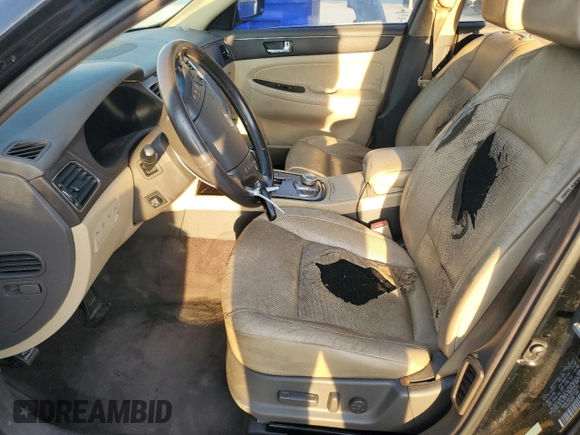 2009 Hyundai Genesis with VIN KMHGC46E19U020470, listed as a Copart auction lot 68014994 with 181,643 mi miles and Salvage Title. Bid and sale history available at carsss.com. Image 7.
