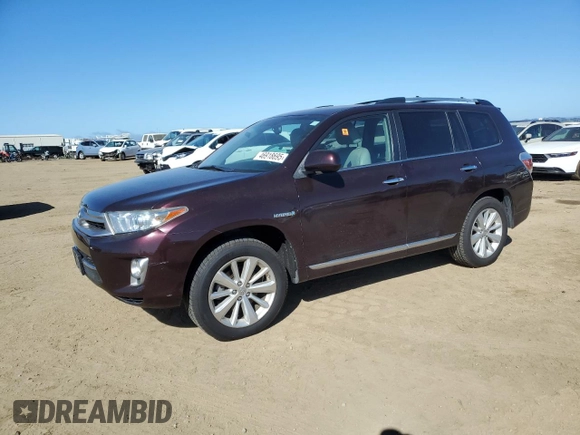 2011 Toyota Highlander Hybrid Limited with VIN JTEDC3EH2B2001565, listed as a Copart auction lot 46918695 with 152,304 mi miles and Salvage Title. Bid and sale history available at carsss.com. Image 1.